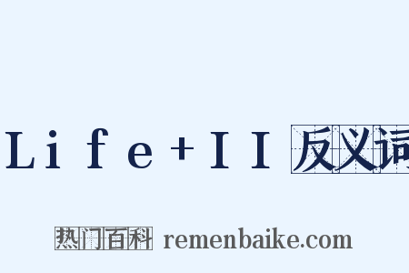 Life+II反义词是什么意思的图片